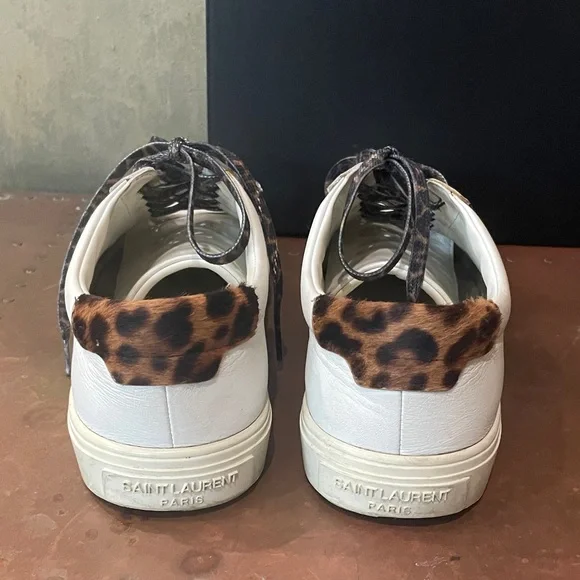 Saint Laurent Andy Low Top White Sneakers - Picture 5 of 8